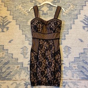 Guess Black Lace Mini Dress
